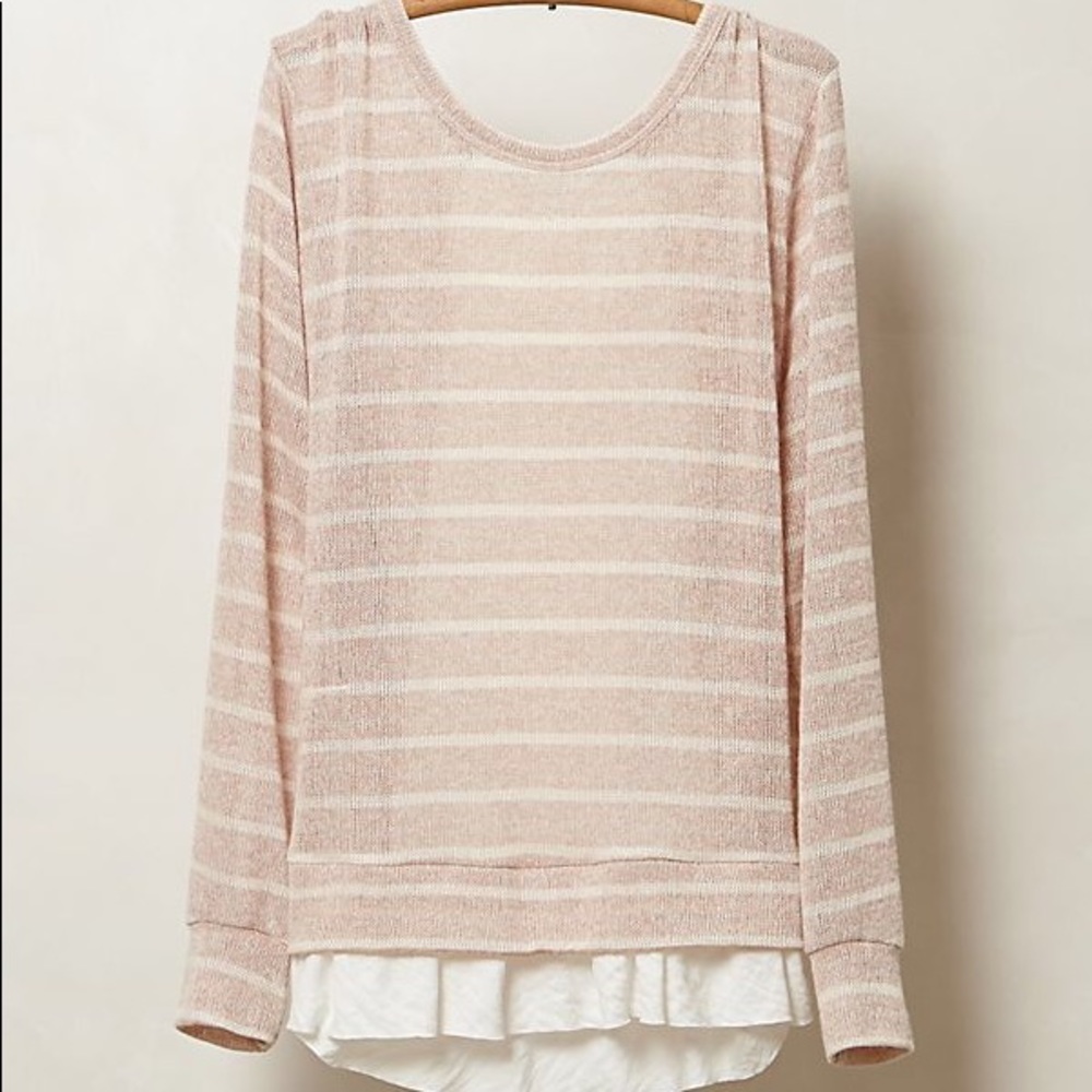 Anthropologie Clu and Willoughby top size M pink